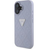 Guess Hot Stamp 4G Pattern Triangle Metal Logo iPhone 16 Case - Purple - (GUE004412-0)