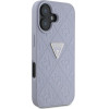 Guess Hot Stamp 4G Pattern Triangle Metal Logo iPhone 16 Case - Purple - (GUE004412-0)