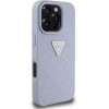 Guess Hot Stamp 4G Pattern Triangle Metal Logo iPhone 16 Pro Case - Purple - (GUE004413-0)