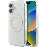 Guess IML 4G Background MagSafe Case for iPhone 16 Plus - White - (GUE003973-0)