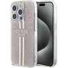 Guess IML 4G Gold Stripe case for iPhone 14 Pro Max - pink - (GUE003519-0)