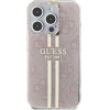 Guess IML 4G Gold Stripe case for iPhone 14 Pro Max - pink - (GUE003519-0)