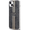 Guess IML 4G Gold Stripe case for iPhone 15 Plus / 14 Plus - black - (GUE003512-0)