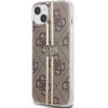 Guess IML 4G Gold Stripe case for iPhone 15 Plus / 14 Plus - brown - (GUE003516-0)