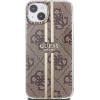 Guess IML 4G Gold Stripe case for iPhone 15 Plus / 14 Plus - brown - (GUE003516-0)