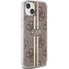 Guess IML 4G Gold Stripe case for iPhone 15 Plus / 14 Plus - brown - (GUE003516-0)