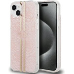 Guess IML 4G Gold Stripe case for iPhone 15 Plus / 14 Plus - pink - (GUE003521-0)