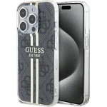 Guess IML 4G Gold Stripe case for iPhone 15 Pro - black - (GUE003513-0)