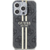 Guess IML 4G Gold Stripe case for iPhone 15 Pro - black - (GUE003513-0)