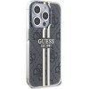 Guess IML 4G Gold Stripe case for iPhone 15 Pro - black - (GUE003513-0)