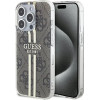 Guess IML 4G Gold Stripe case for iPhone 15 Pro - brown - (GUE003517-0)