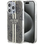Guess IML 4G Gold Stripe case for iPhone 15 Pro - brown - (GUE003517-0)
