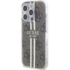 Guess IML 4G Gold Stripe case for iPhone 15 Pro - brown - (GUE003517-0)