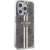 Guess IML 4G Gold Stripe case for iPhone 15 Pro - brown - (GUE003517-0)