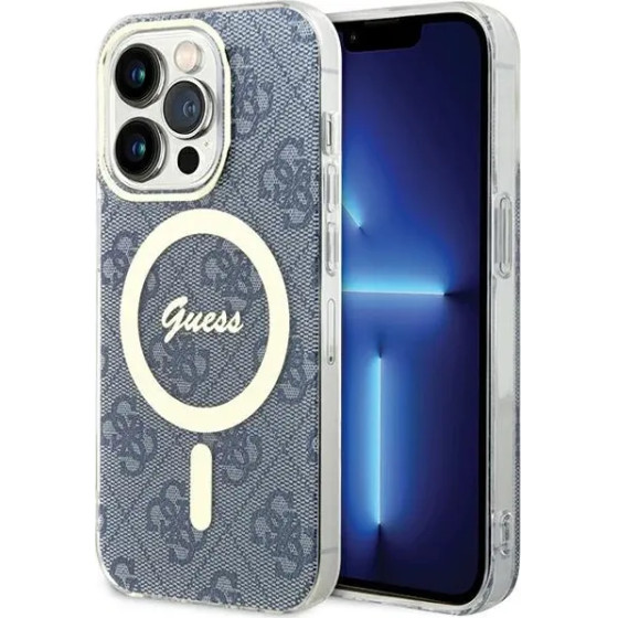 Guess IML 4G MagSafe case for iPhone 15 Pro - blue - (GUE003575-0)