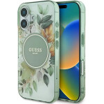 Guess IML Flower & Tonal Circle MagSafe case for iPhone 16 - green - (GUE003992-0)