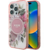 Guess IML Flower & Tonal Circle MagSafe iPhone 16 Pro Max Case - Pink - (GUE003999-0)
