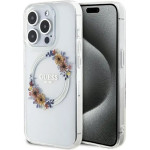 Guess IML Flowers Wreatch MagSafe case for iPhone 15 Pro - transparent - (GUE003497-0)