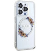 Guess IML Flowers Wreatch MagSafe case for iPhone 15 Pro - transparent - (GUE003497-0)