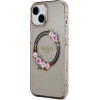 Guess IML Flowers Wreath MagSafe case for iPhone 15 / 14 / 13 - black - (GUE003627-0)