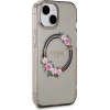 Guess IML Flowers Wreath MagSafe case for iPhone 15 / 14 / 13 - black - (GUE003627-0)