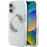 Guess IML Flowers Wreath MagSafe iPhone 16 Plus Case - Clear - (GUE004045-0)