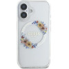 Guess IML Flowers Wreath MagSafe iPhone 16 Plus Case - Clear - (GUE004045-0)