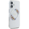 Guess IML Flowers Wreath MagSafe iPhone 16 Plus Case - Clear - (GUE004045-0)