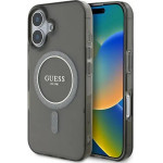 Guess IML Glitter Circle MagSafe case for iPhone 16 - black - (GUE003856-0)