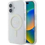 Guess IML Glitter Circle MagSafe iPhone 16 Case - Clear - (GUE003990-0)