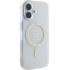 Guess IML Glitter Circle MagSafe iPhone 16 Case - Clear - (GUE003990-0)