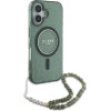 Guess IML Glitter With Pearl Strap MagSafe case for iPhone 16 Plus - green - (GUE003926-0)