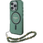 Guess IML Glitter With Pearl Strap MagSafe case for iPhone 16 Pro Max - green - (GUE003928-0)