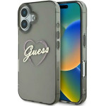 Guess IML Heart Case for iPhone 16 Plus - Black - (GUE003980-0)