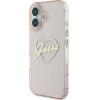 Guess IML Heart iPhone 16 Case - Pink - (GUE003983-0)