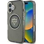 Guess IML Metal Mountain Logo MagSafe case for iPhone 16 - black - (GUE004415-0)