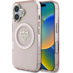 Guess IML Metal Mountain Logo MagSafe iPhone 16 Case - Pink - (GUE004418-0)