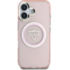 Guess IML Metal Mountain Logo MagSafe iPhone 16 Case - Pink - (GUE004418-0)