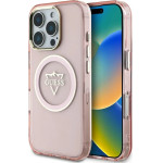 Guess IML Metal Mountain Logo MagSafe iPhone 16 Pro Max Case - Pink - (GUE004420-0)