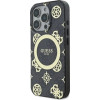 Guess IML Peony On 4G Background MagSafe case for iPhone 16 Pro - black - (GUE004083-0)