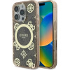 Guess IML Peony On 4G Background MagSafe Case for iPhone 16 Pro - Brown - (GUE003956-0)