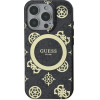 Guess IML Peony On 4G Background MagSafe Case for iPhone 16 Pro Max - Black - (GUE004084-0)