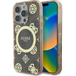 Guess IML Peony On 4G Background MagSafe Case for iPhone 16 Pro Max - Brown - (GUE004085-0)