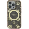 Guess IML Peony On 4G Background MagSafe Case for iPhone 16 Pro Max - Brown - (GUE004085-0)