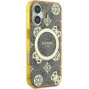 Guess IML Peony On 4G Background MagSafe iPhone 16 Case - Brown - (GUE003955-0)