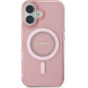 Guess IML Rhinestones MagSafe iPhone 16 Case - Pink - (GUE003854-0)