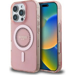 Guess IML Rhinestones MagSafe iPhone 16 Pro Case - Pink - (GUE003978-0)