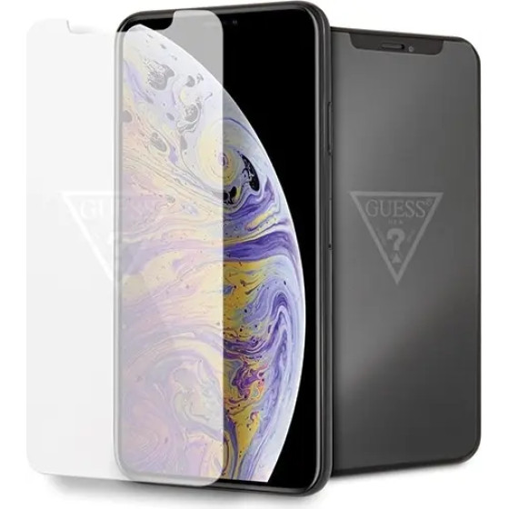 Guess Invisible Logo Tempered Glass for iPhone Xs Max - (GUE000347-0)