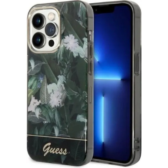 Guess Jungle Collection case for iPhone 14 Pro Max - green - (GUE002229-0)