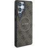 Guess Leather 4G Colored Ring Classic Logo MagSafe Case Samsung Galaxy S25 Ultra brown - (GUE004314-0)